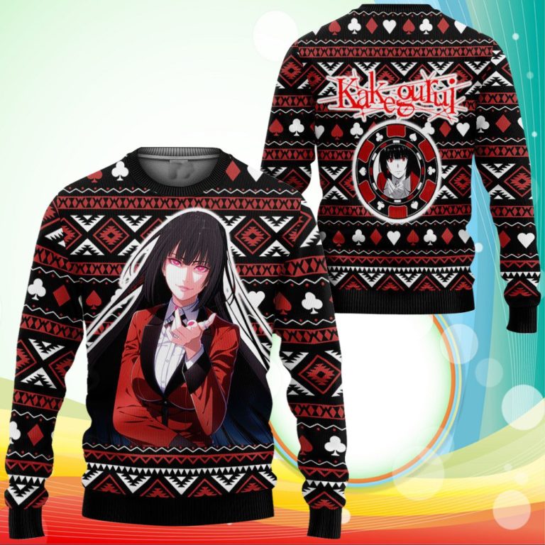 Yumeko Ugly Christmas Sweater Anime Kakegurui Xmas Gifts