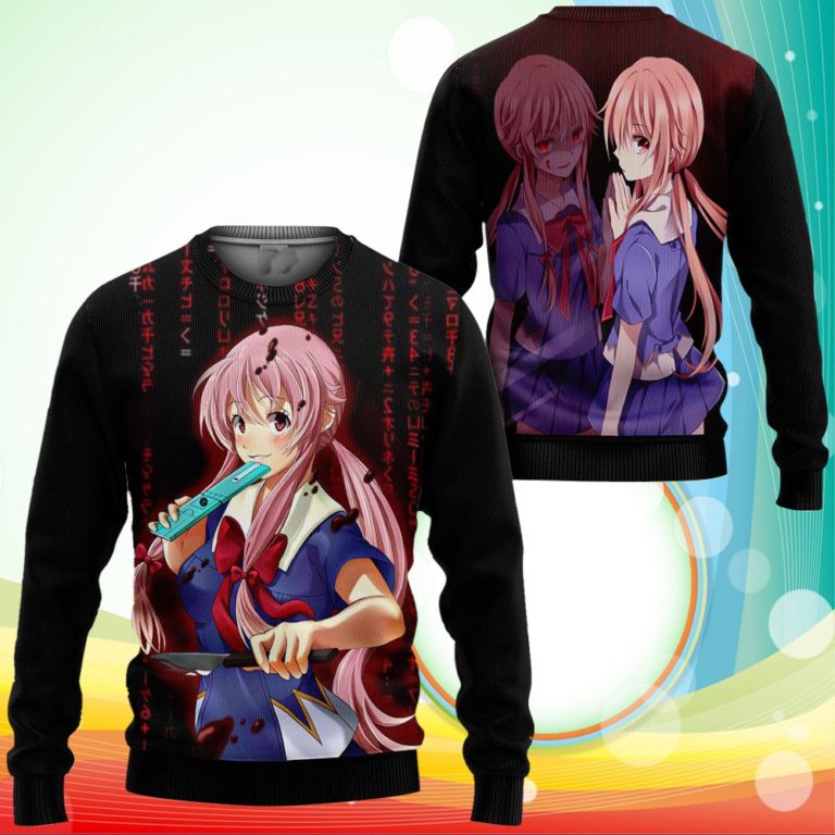 Yuno Gasai Sweatshirt Future Diary Mirai Nikki Anime Jacket Shirts