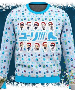 Yuri on Ice Cute Chibi Ugly Christmas Sweater