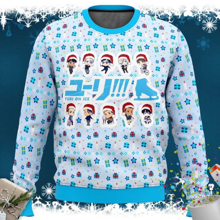 Yuri on Ice Cute Chibi Ugly Christmas Sweater