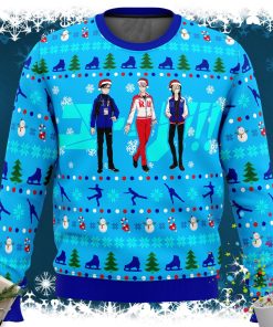 Yuri on Ice The Top 3 Ice Skaters Ugly Christmas Sweater