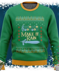 Zelda Make it Rain Ugly Christmas Sweater