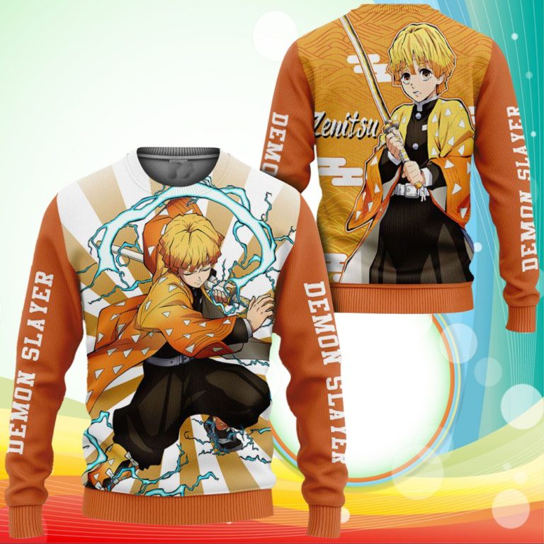 Zenitsu Agatsuma Sweatshirt Demon Slayer Anime Sweatshirt Shirts