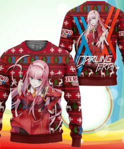 Zero Two Code 002 Ugly Christmas Sweater Anime Darling In The Franxx Xmas Gifts