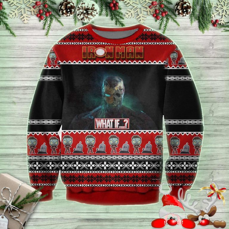 Zombie Iron Man Ugly Christmas Sweatshirt