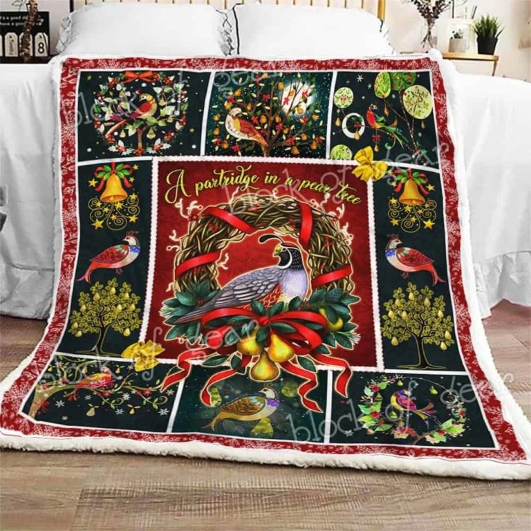 A Partridge In A Pear Tree Fleece Blanket