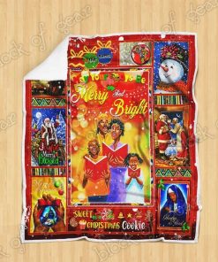 African American Christmas Fleece Blanket African American Christmas Fleece Blanket