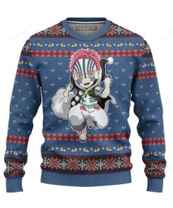 Akaza Demon Slayer Anime Ugly Christmas Sweater