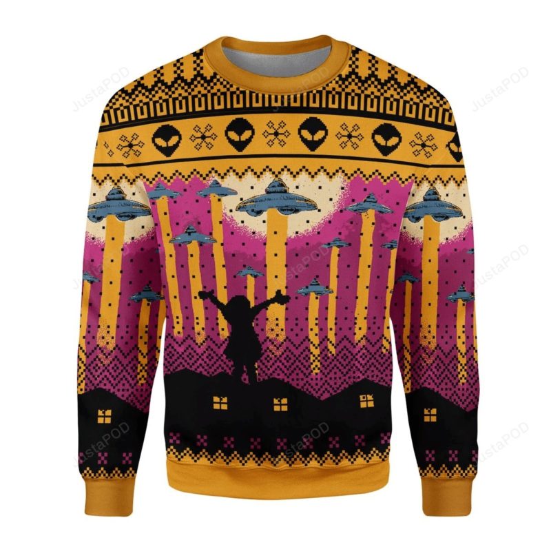 Aliens Take Me Away Ufo Ugly Christmas Sweater