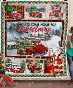 All Hearts Come Home For Christmas, Horse Fleece Blanket All Hearts Come Home For Christmas, Horse Fleece Blanket