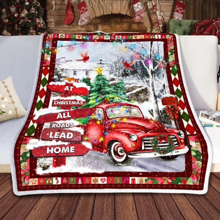 All Roads Lead Home At Christmas Fleece Blanket
