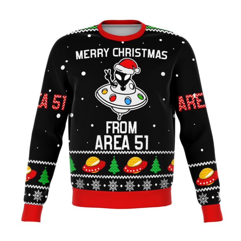 Area 51 Aliens Premium Ugly Christmas Sweater
