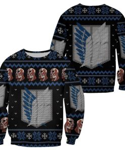Attack On Titan Shirt Scout Ugly Christmas Sweater Jacket Costume