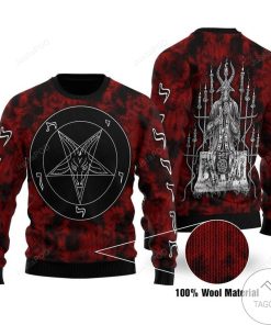 Baphomet Tie Dye Ugly Christmas Sweater