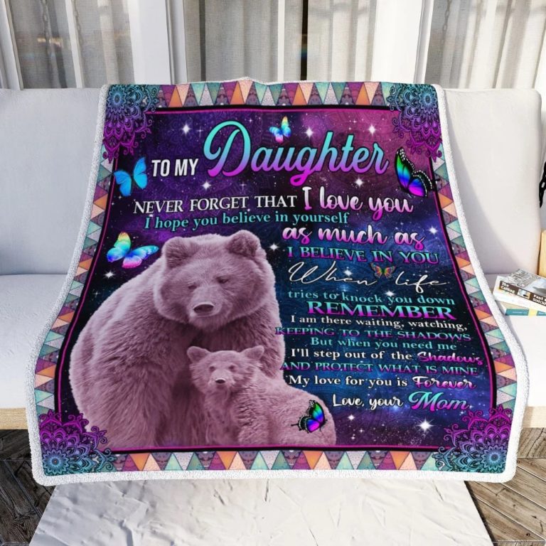 Bear To My Daughter Fleece Blanket