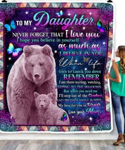 Bear To My Daughter Fleece Blanket Bear To My Daughter Fleece Blanket
