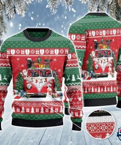 Black Angus Cattle Lovers Christmas Van All Over Print Sweater