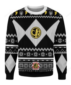 Black Power Ranger For Unisex Ugly Christmas Sweater