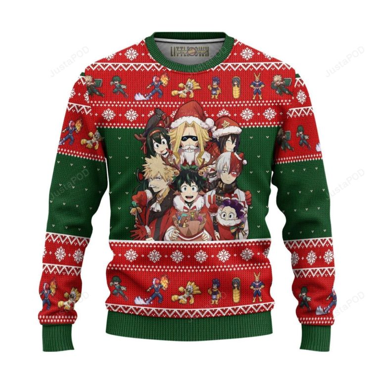 Bnha My Hero Academia Ugly Christmas Sweater