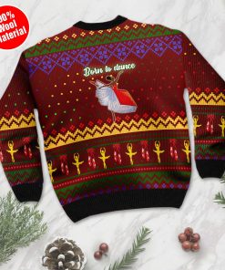 Born To Dance Ballet Girl Ugly Christmas Sweater For Ballet Lovers