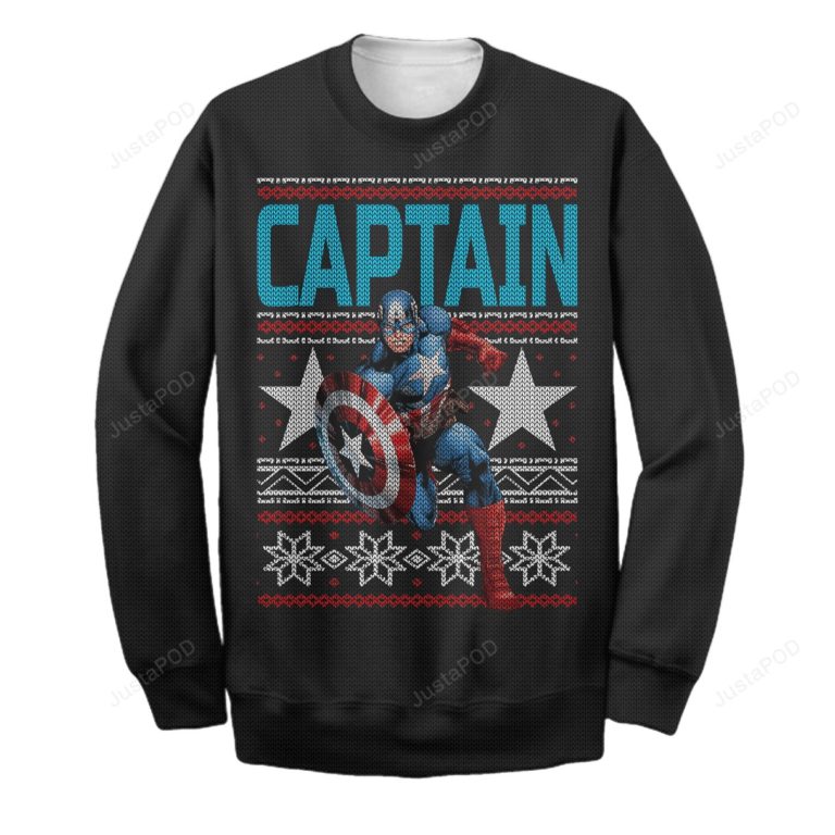 Captain America Ugly Christmas Sweater