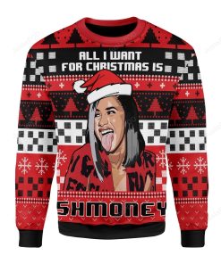 Cardi B All I Want For Christmas Is Some Money For Unisex Ugly Christmas Sweater