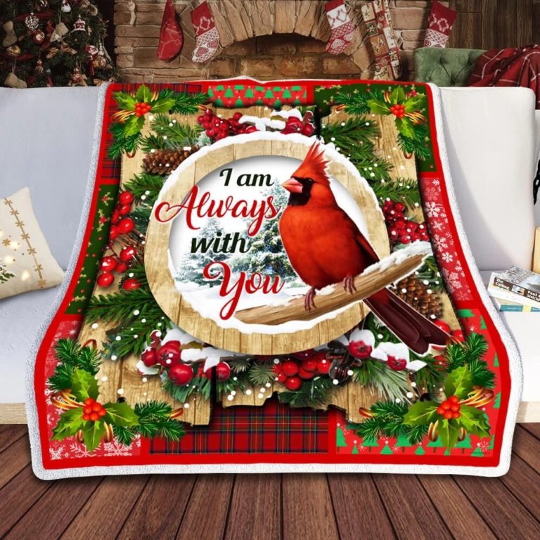 Cardinal Christmas Fleece Blanket
