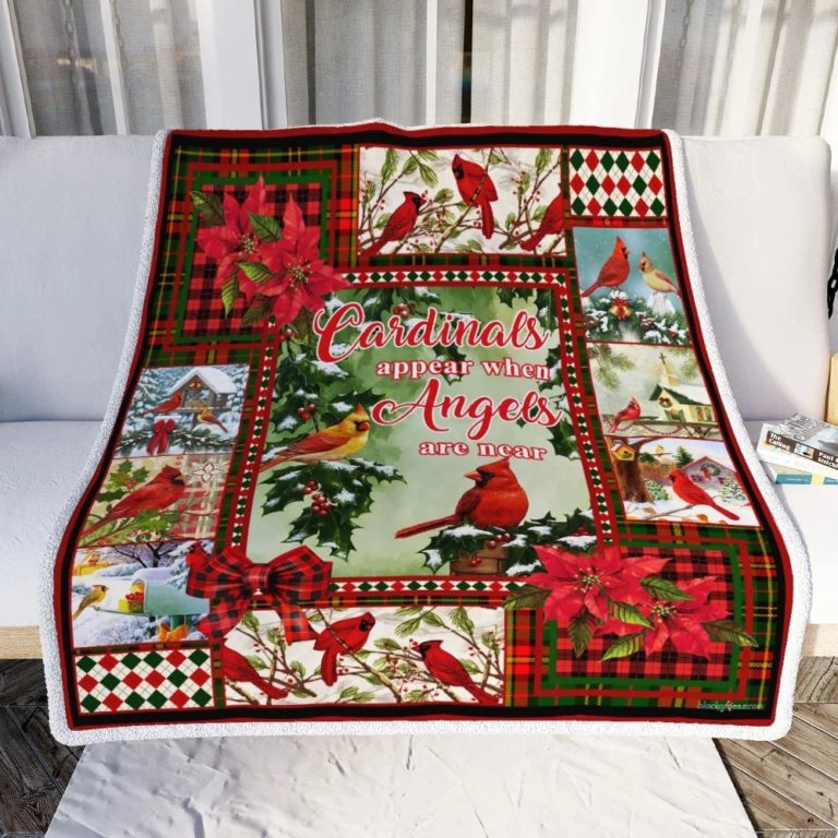 Cardinals Appear When Angels Are Near Fleece Blanket