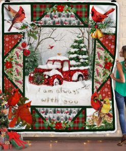 Cardinals Red Truck I Am Always With You Fleece Blanket Cardinals Red Truck I Am Always With You Fleece Blanket