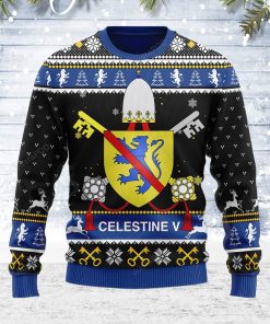 Celestine V Coat Of Arms For Unisex Ugly Christmas Sweater