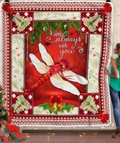Christmas Dragonfly – I Am Always With You Fleece Blanket Christmas Dragonfly – I Am Always With You Fleece Blanket