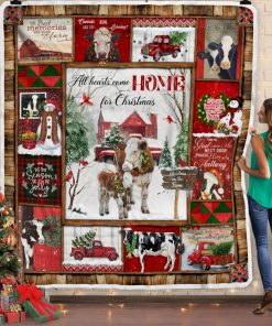 Christmas On The Farm – All Hearts Come Home For Christmas Fleece Blanket Christmas On The Farm – All Hearts Come Home For Christmas Fleece Blanket