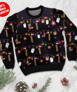 Christmas Saxophone Ugly Sweater For Saxophone Lovers On Christmas Days