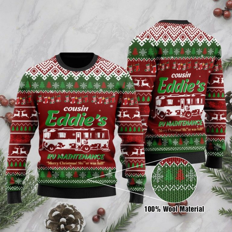 Christmas Vacation Cousin Eddies Rv Maintenance Merry Christmas Shitter Was Full Ugly Sweater