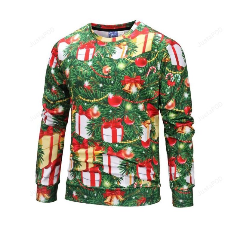 Cool Christmas Gold Bell Gift Ugly Christmas Sweater