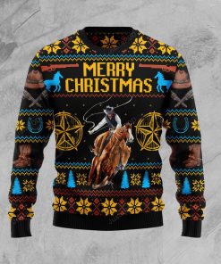 Cowboy Merry Christmas Christmas Wool Sweater