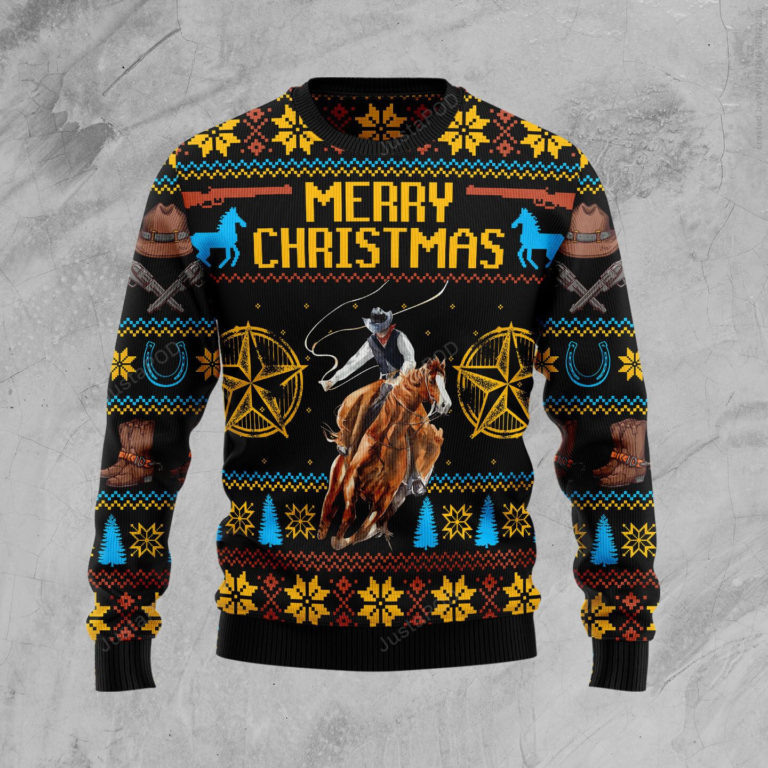Cowboy Merry Christmas Christmas Wool Sweater