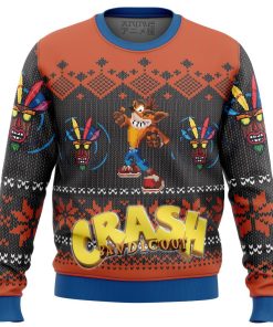 Crash Bandicoot Alt Premium Ugly Christmas Sweater