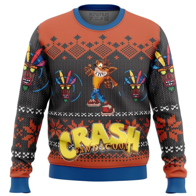 Crash Bandicoot Alt Premium Ugly Christmas Sweater