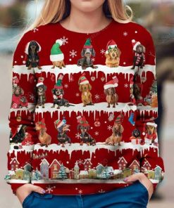 Dachshund Snow Christmas 3d Sweater For Dachshund Lover