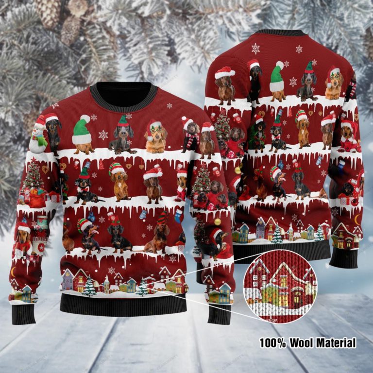Dachshund Ugly Christmas Sweater For Dachshund Lovers On National Ugly Sweater