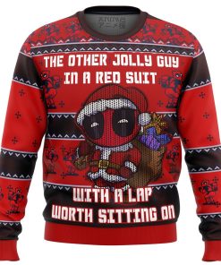 Deadpool Jolly Red Guy Premium Ugly Christmas Sweater