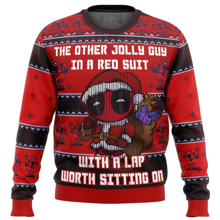 Deadpool Jolly Red Guy Premium Ugly Christmas Sweater