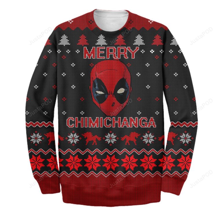 Deadpool Merry Chimichanga Ugly Christmas Sweater