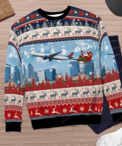 Delta Air Lines A330-300 With Santa Over Charlotte Christmas Sweater
