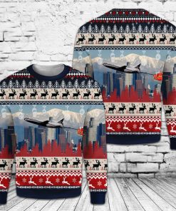 Delta Air Lines Lockheed L-1011-500 With Santa Over Los Angeles Christmas Sweater