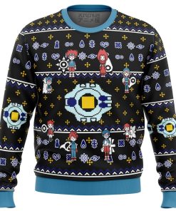 Digimon Characters Premium Ugly Christmas Sweater