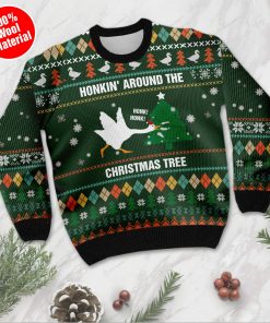 Duck Honkin Around Christmas Tree Ugly Sweater For Someone Who Loves Duck