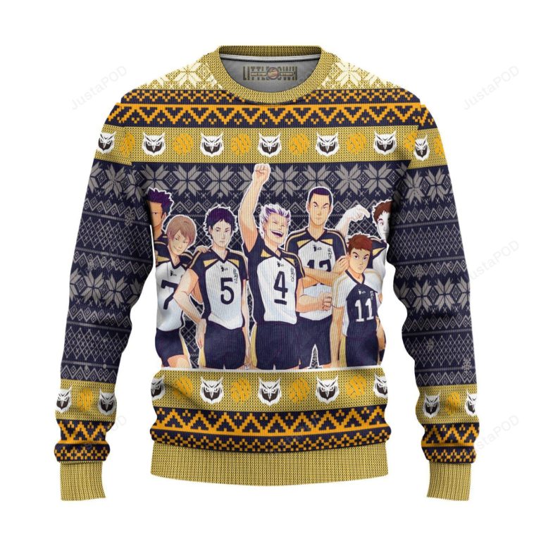 Fukurodani Academy For Unisex Ugly Christmas Sweater