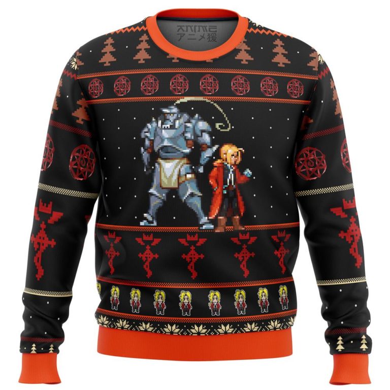 Fullmetal Alchemist Elrics Sprites Premium Ugly Christmas Sweater